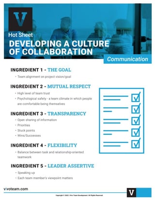 Vivo Team - Developing a Culture of Collaboration