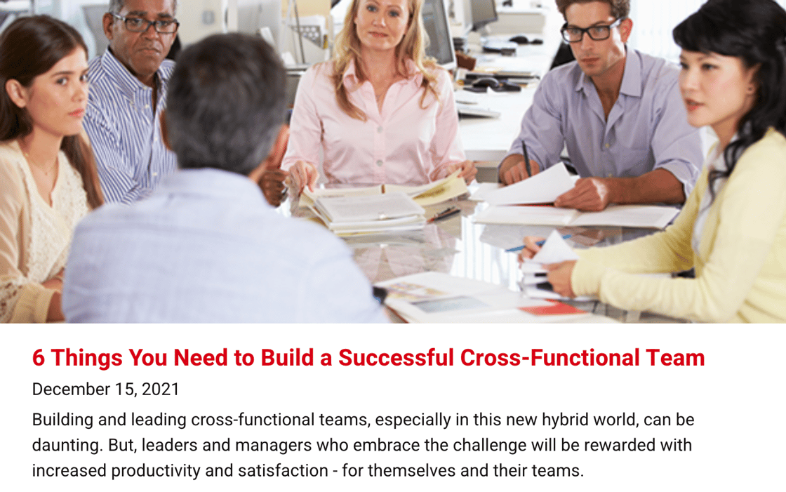 6 things you need to build a successful cross-functional team