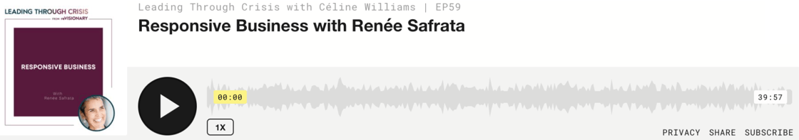 Leading Through Crisis Podcast: Responsive business with Renée Safrata