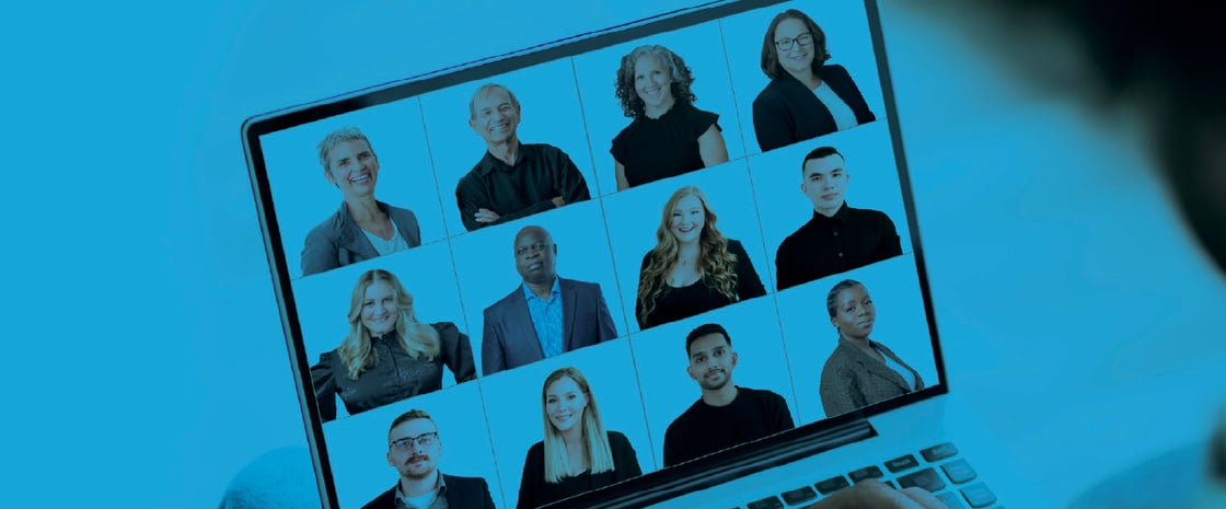 Image of computer screen with headshots of Vivo Team employees